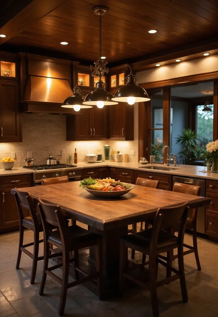 29 Kitchen Table Ideas That Balance Style and Function - 29. The Perfect Lighting