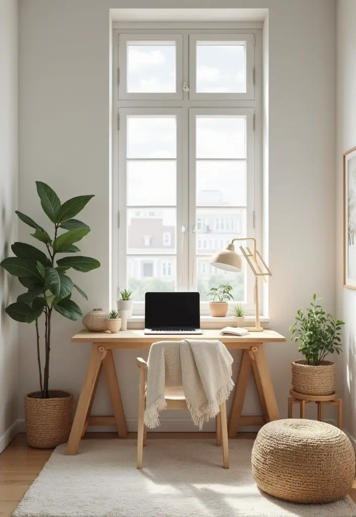 30 Modern Home Office Designs to Boost Your Productivity - 11. Scandinavian Sleek