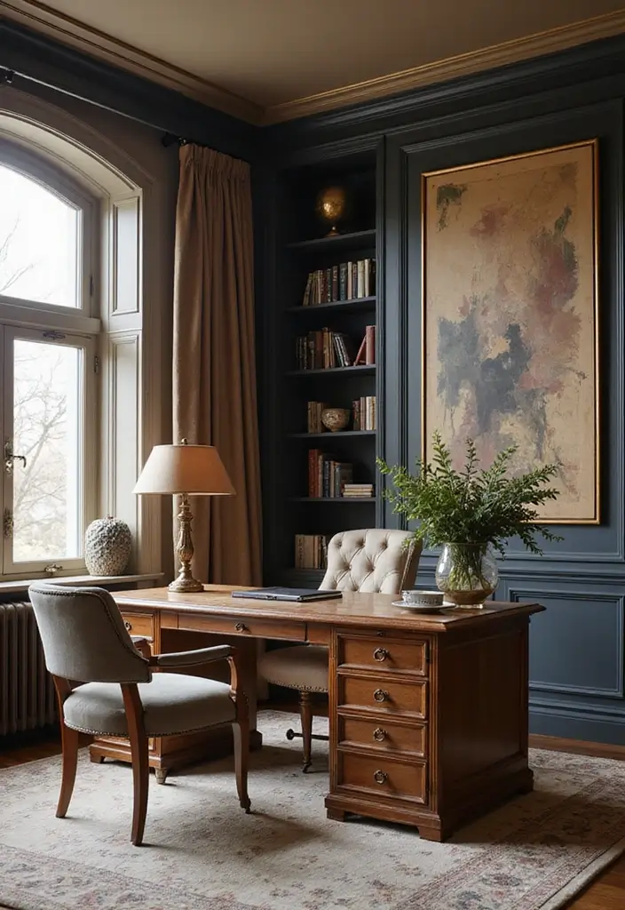 30 Modern Home Office Designs to Boost Your Productivity - 18. Luxe Comfort