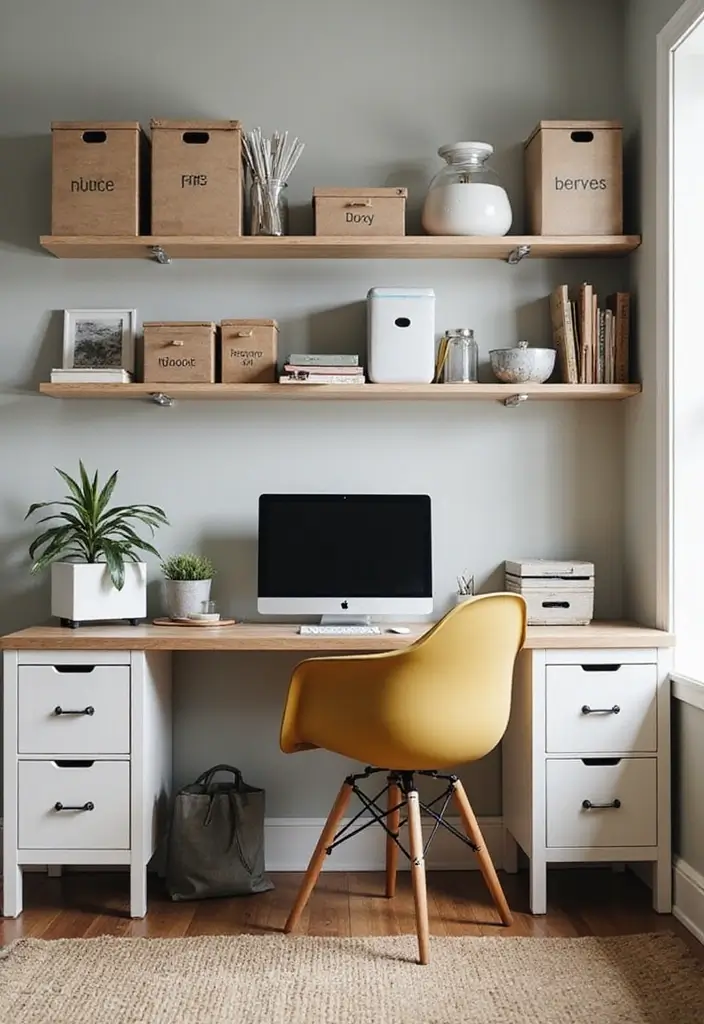 30 Modern Home Office Designs to Boost Your Productivity - 24. Smart Organization