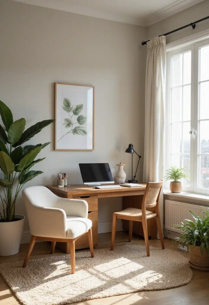 30 Modern Home Office Designs to Boost Your Productivity - 29. Mindful Retreat