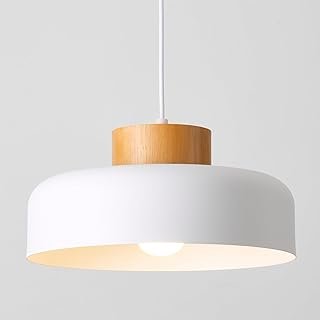 Modern Pendant Light,12.6 inch,Natural Wood Cap,Simple Pendant Lighting ...
