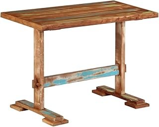 vidaXL Reclaimed Solid Wood Dining Table - Unique Handcrafted Kitchen Ta...
