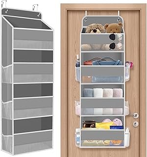 1 Pack Over The Door Organizer, Hanging Storage Organizer with Clear Win...