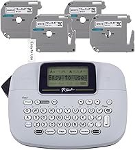 Brother PT-M95 P-Touch Monochrome Label Maker Bundle (4 Label Tapes Incl...