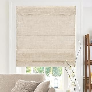 CHICOLOGY - RMBF2764 Cordless Roman Shades Cross-Hatched Modern Fabric C...