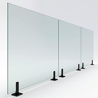 Frameless Glass Railing Panel - 1/2'' Clear Tempered Glass Railing Syste...