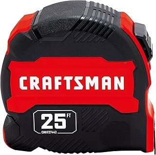 CRAFTSMAN 25-Ft Tape Measure with Fraction Marketing, Retractable, Manua...
