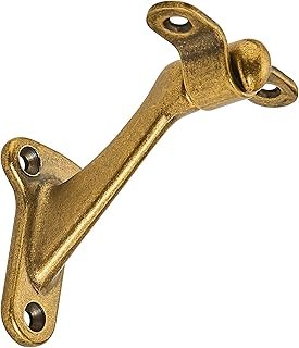 khtumeware 6 Pack 3 Inch Antique Brass Hand Rail Bracket Heavy Duty Hard...