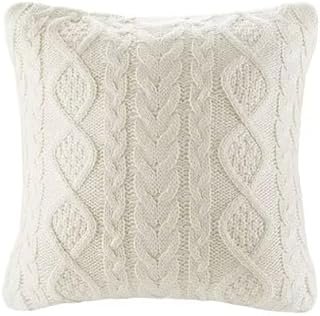 Decorative Knit Throw Pillow Cover Chiristmas Farmhouse Sweater Square W...