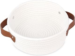 ABenkle Small Storage Basket, Mini Cotton Rope Storage Bin, Cute Tiny Sh...