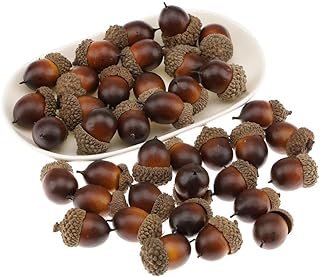 Gresorth 50pcs Artificial Lifelike Simulation Small Acorn Set Decoration...