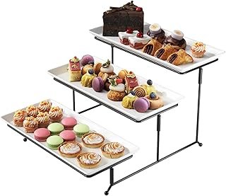 Gibson Elite Gracious Dining 3-Tier Serving Display Stand, Rectangular W...