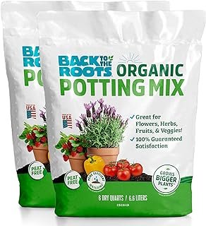 Back to the Roots 100% Organic Potting Mix (Value 12 Quart) | Premium Bl...