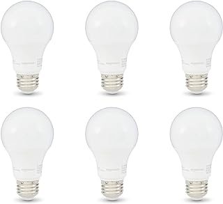 Amazon Basics A19 LED Light Bulbs, 60 Watt Equivalent, Energy Efficient ...