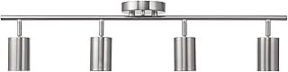 GLOBE Electric Pratt 4-Light Track Lighting, Brushed Nickel Finish, Bulb...