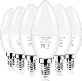 Brightever E12 LED Candelabra 40 Watt Equivalent Light Bulbs, 4W Warm Wh...