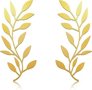 Zhengmy 2 Pieces Metal Tree Leaf Wall Decor Vine Olive Branch Leaf Wall ...