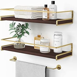 Floating Shelves Bathroom Shelves Over Toilet Set of 2, Bathroom Wall Sh...