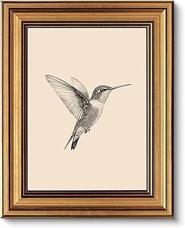 VIYYIEA Vintage Gold Framed Wall Art for Living Room, Birds Canvas Print...