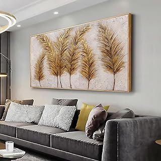 Wall Art Gold Leaf Abstract Wall Decor Canvas Prints Paintings Framed Ar...