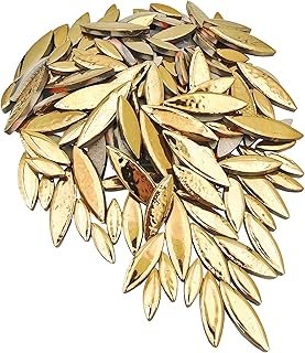 500g/1.1lb Willow Leaf Petal Shape Ceramic Mosaic,Irregular Mosaic Piece...