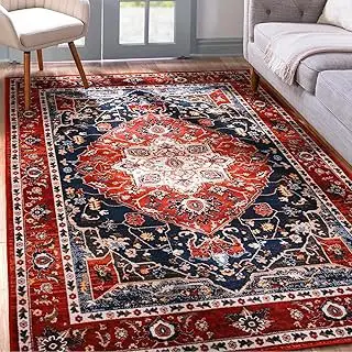 YJ.GWL Area Rug for Living Room, 4x6 Machine Washable Boho Rug for Bedro...