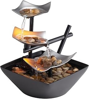 Homedics Tabletop Water Fountain, Home Décor Soothing Sound Machine - Au...