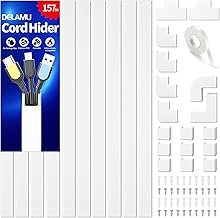 Delamu Cord Hider, 157in Wire Covers for Cords on Wall, Premium Cable Hi...