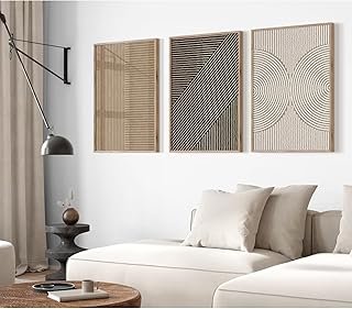 Boho Modern Wall Art Pictures Neutral Abstract Canvas Wall Decor Minimal...