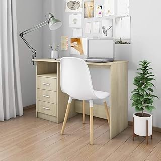 Sonoma Oak Engineered Wood Computer Desk, 43.3 x 19.7 Inch Work Surface,...
