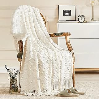 inhand Knitted Throw Blankets for Couch and Bed, Soft Cozy Knit Blanket ...