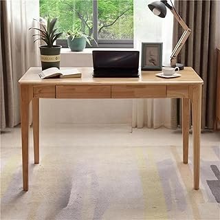 Solid Wood Desk with Drawers, Small Computer Desk for Small Spaces, Gami...