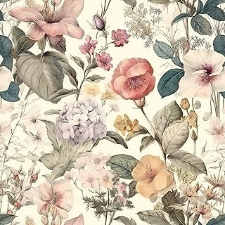 Jeweluck Floral Wallpaper Peel and Stick Vintage Floral Contact Paper Pe...