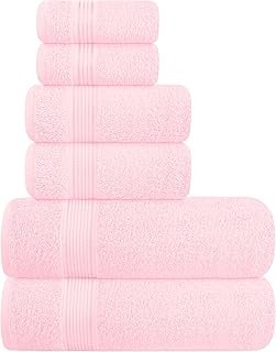 Belizzi Home Ultra Soft 6 Pack Cotton Towel Set, Contains 2 Bath Towels ...