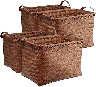 BROWNLILY Handwoven Clothes Basket Laundry Hampers Large Wicker Storage ...