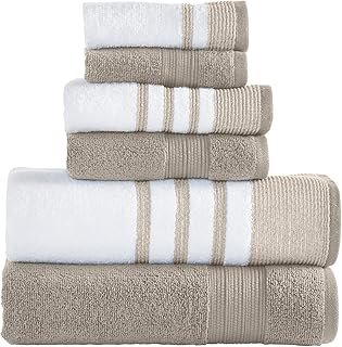 Modern Threads 6 Piece Set, 2 Bath Towels, 2 Hand Towels, 2 Washcloths, ...