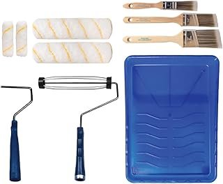 Pro Grade Paint Roller Kit, Brush & Roller,10 Piece Set, Wall Painting N...