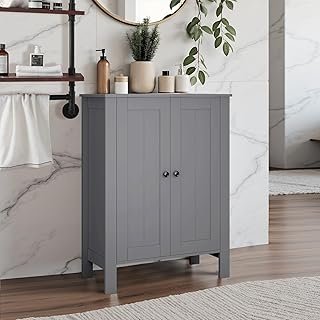 Bathroom Cabinet, Modern Bathroom Floor Storage Cabinet, Freestanding Or...