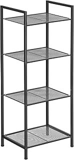 SONGMICS 4-Tier Storage Rack, Bathroom Shelf, Extendable Plant Stand wit...