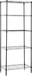Amazon Basics 5-Shelf Multipurpose Adjustable Sturdy Steel Storage Shelv...