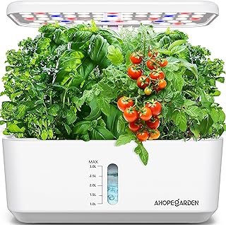 Ahopegarden Indoor Garden Hydroponics Growing System: 10 Pods Plant Germ...