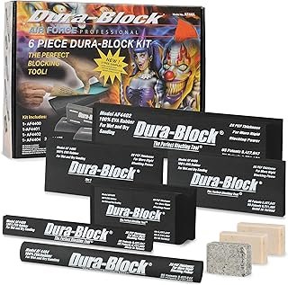 Dura-Block Set 6pc - Flexible EVA Foam Wet or Dry Autobody Sanding Block...