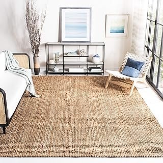 SAFAVIEH Area Rug 9x12 - Natural Fiber Collection - Large - Natural Brow...