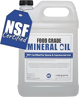 NSF Certified Food Grade Mineral Oil - Gallon (128oz), Certified Food Sa...