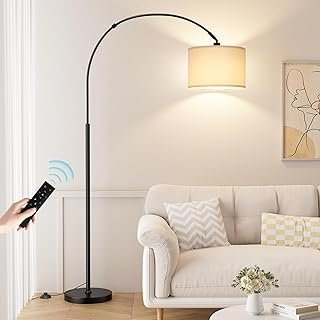 Ambimall Dimmable Arc Floor Lamp with Remote, Color Temperatures and Bri...