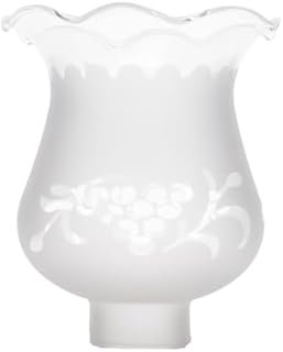 B&P Lamp 1 5/8 Inch Fitter Colonial Style Frosted and Etched Design Glas...