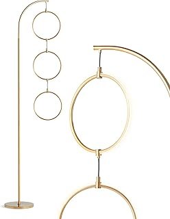 Brightech Nova 74 in. Antique Brass Industrial 3-Light LED Energy Effici...
