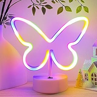 Butterfly Neon Sign Led Lights Birthday Party Decorations Colorful Lamp,...