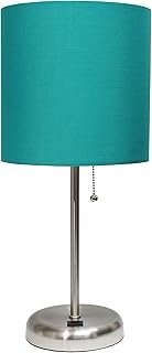 Simple Designs LT2044-TEL Brushed Steel Stick Table Desk Lamp with USB C...